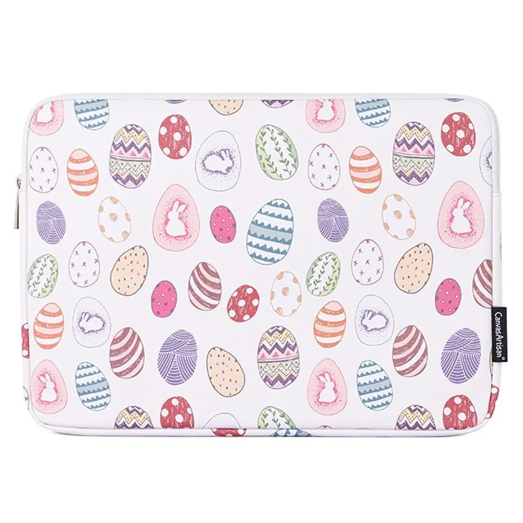 CanvaSartisan G52-01 Pochette Antichorceuse 14 Pouces Portails Portant Sac Pâques Pâques Et œufs Motif PU Portable Sleeve