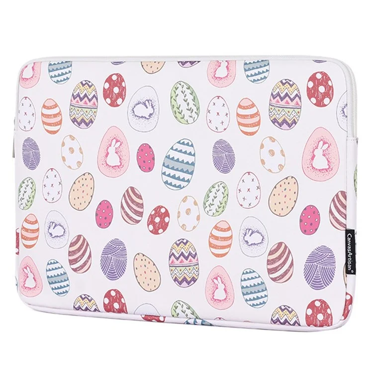 CanvaSartisan G52-01 Pochette Antichorceuse 14 Pouces Portails Portant Sac Pâques Pâques Et œufs Motif PU Portable Sleeve
