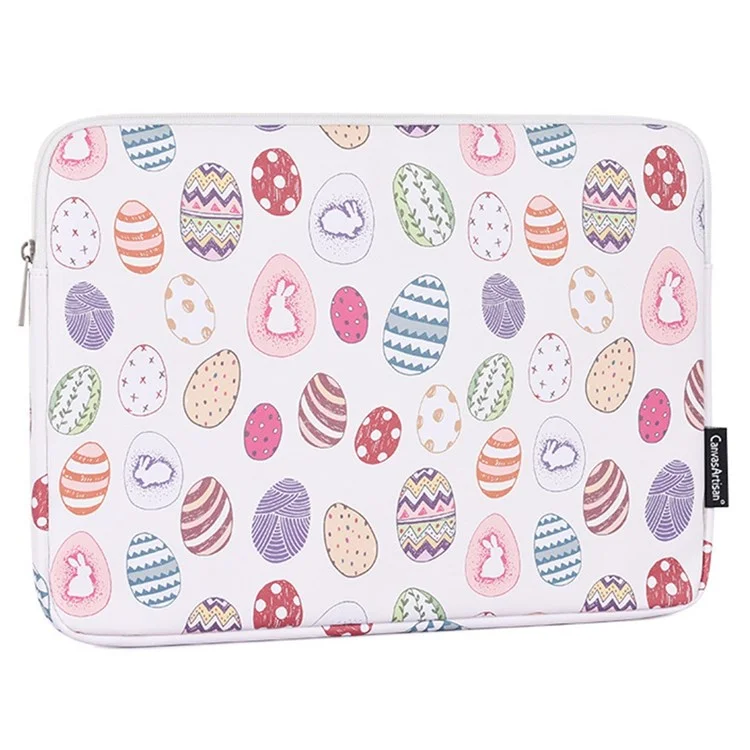 CanvaSartisan G52-01 Pochette Antichorceuse 14 Pouces Portails Portant Sac Pâques Pâques Et œufs Motif PU Portable Sleeve