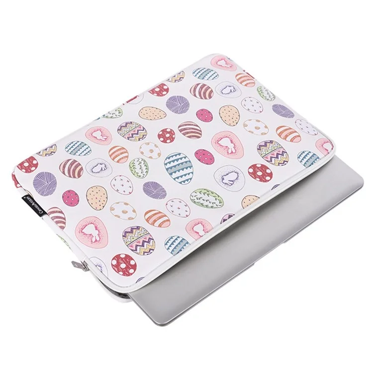 CanvaSartisan G52-01 Pochette Antichorceuse 14 Pouces Portails Portant Sac Pâques Pâques Et œufs Motif PU Portable Sleeve