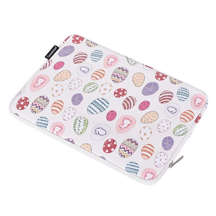 CanvaSartisan G52-01 Pochette Antichorceuse 14 Pouces Portails Portant Sac Pâques Pâques Et œufs Motif PU Portable Sleeve