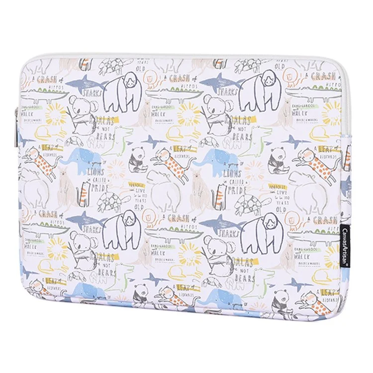 CanvasArtisan G50-T0111 Para Laptop De 13 Polegadas Desenhos Animados Padrão De Animal De Notebook Manga À Prova De Choque PU Carrying Bag + Pequeno Saco Set