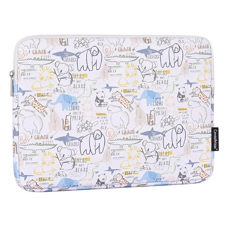 CanvasArtisan G50-T0111 Para Laptop De 13 Polegadas Desenhos Animados Padrão De Animal De Notebook Manga À Prova De Choque PU Carrying Bag + Pequeno Saco Set