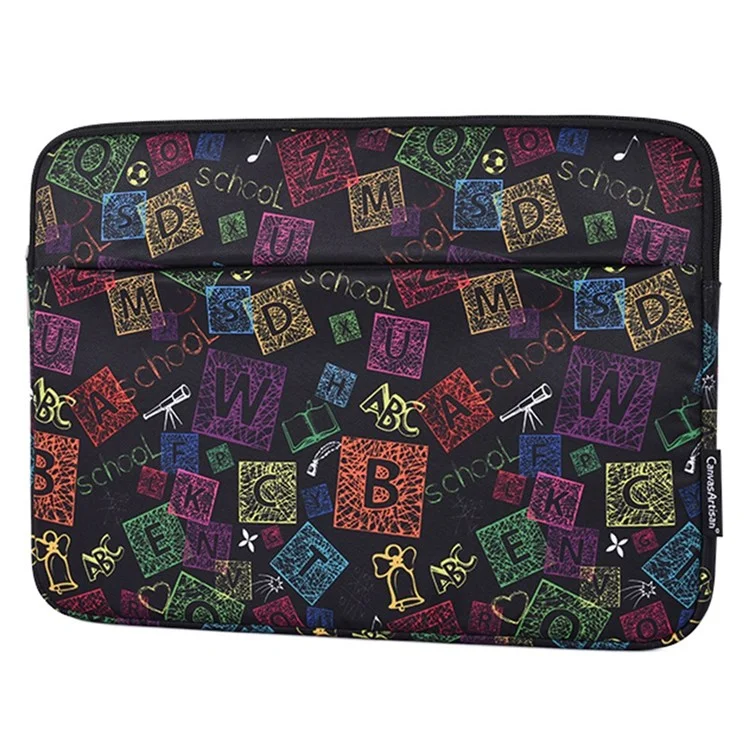 Canvasartisan H17-11 Manga de Notebook Para Laptop de 13 Polegadas Moda de Letra Colorida Pattern Bag Zipper Case