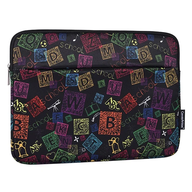 Canvasartisan H17-11 Manga de Notebook Para Laptop de 13 Polegadas Moda de Letra Colorida Pattern Bag Zipper Case
