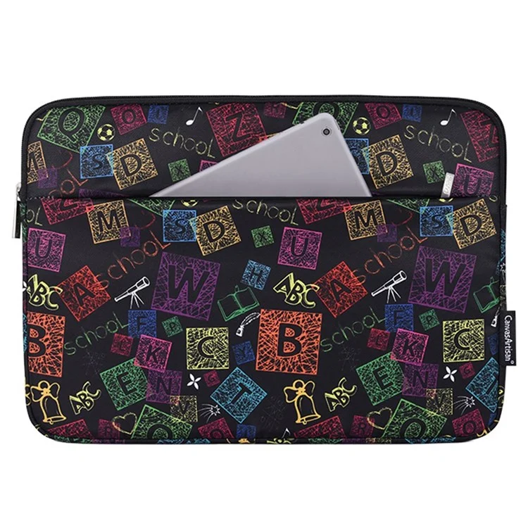 Canvasartisan H17-11 Colorida Patrón de Letra Manga Portátil de 15 Pulgadas Bolsa de Transporte de Revestimiento Suave de 15 Pulgadas