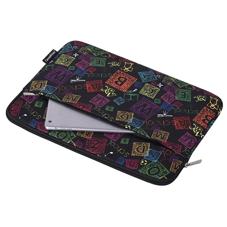 Canvasartisan H17-11 Colorida Patrón de Letra Manga Portátil de 15 Pulgadas Bolsa de Transporte de Revestimiento Suave de 15 Pulgadas