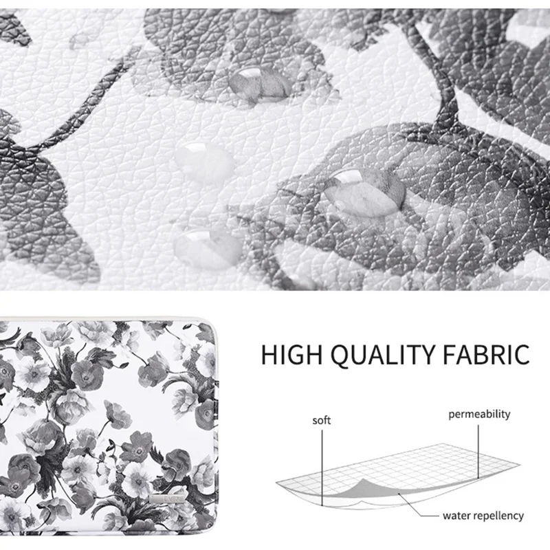 CANVASARTISAN G1-01 Shockproof Sleeve Bag for 14 inch Laptops Digital Printing Flower Pattern Anti-scratch Carry Case