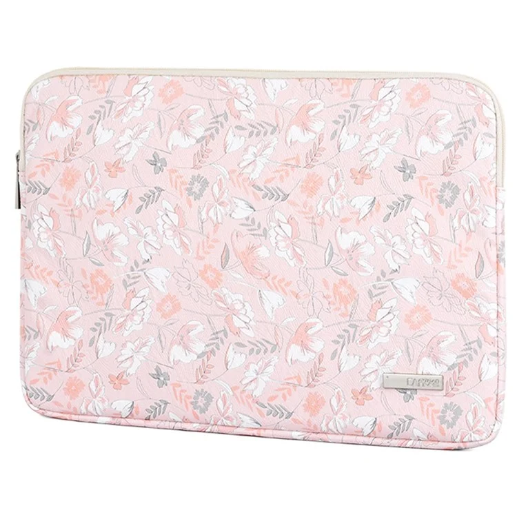 CANVASARTISAN G4-T0111 12-inch Laptop Tablet Protective Case Flower Pattern Notebook Computer Bag with Small Pouch