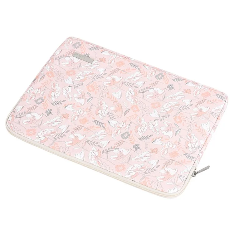 CANVASARTISAN G4-T0111 12-inch Laptop Tablet Protective Case Flower Pattern Notebook Computer Bag with Small Pouch