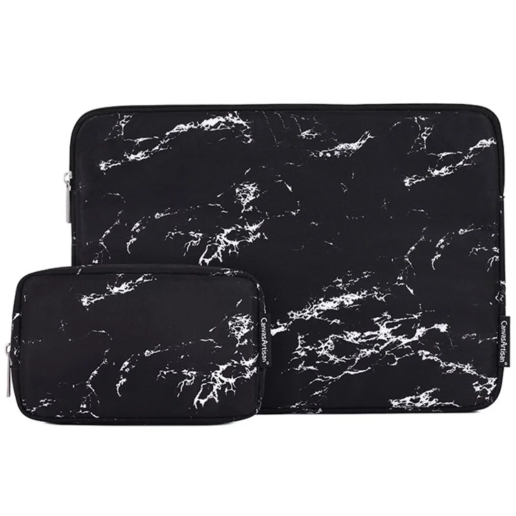 Canvasartisan H32-T0111 Мраморный Шаблон. Шокопродажный Корпус Для Переноски 14-дюймовых Ноутбуков с Портативным Рукавом с Небольшим Мешком с Антизоренной Водонепроницаемой Ноутбуком Slim Case - Черный