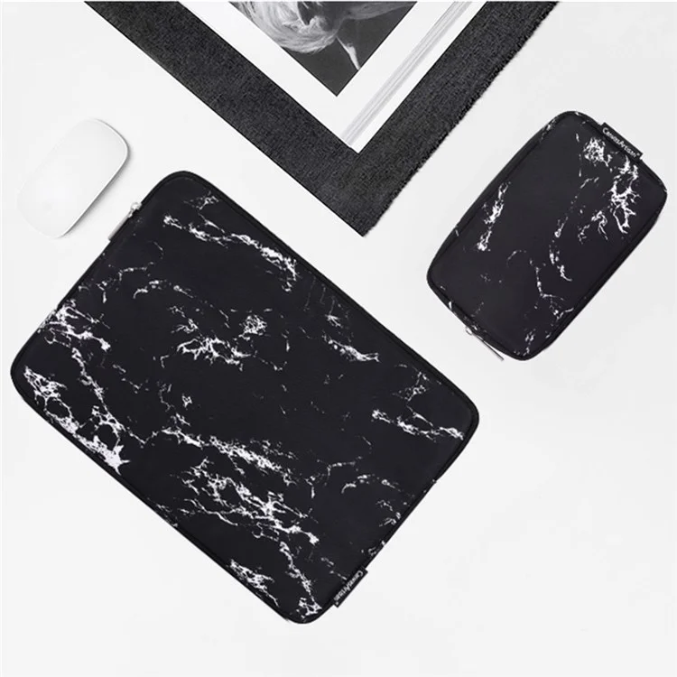 Canvasartisan H32-T0111 Мраморный Шаблон. Шокопродажный Корпус Для Переноски 14-дюймовых Ноутбуков с Портативным Рукавом с Небольшим Мешком с Антизоренной Водонепроницаемой Ноутбуком Slim Case - Черный