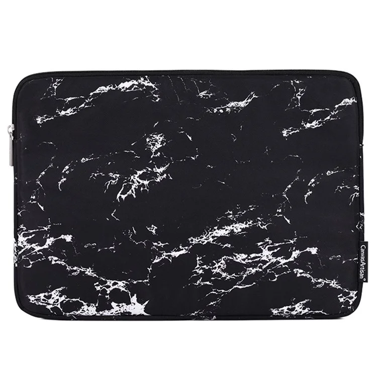CANVASARTISAN H32-01 Marble Pattern Portable Sleeve Bag for 15 inch Laptops Waterproof Carry Case Shockproof Notebook Slim Bag - Black
