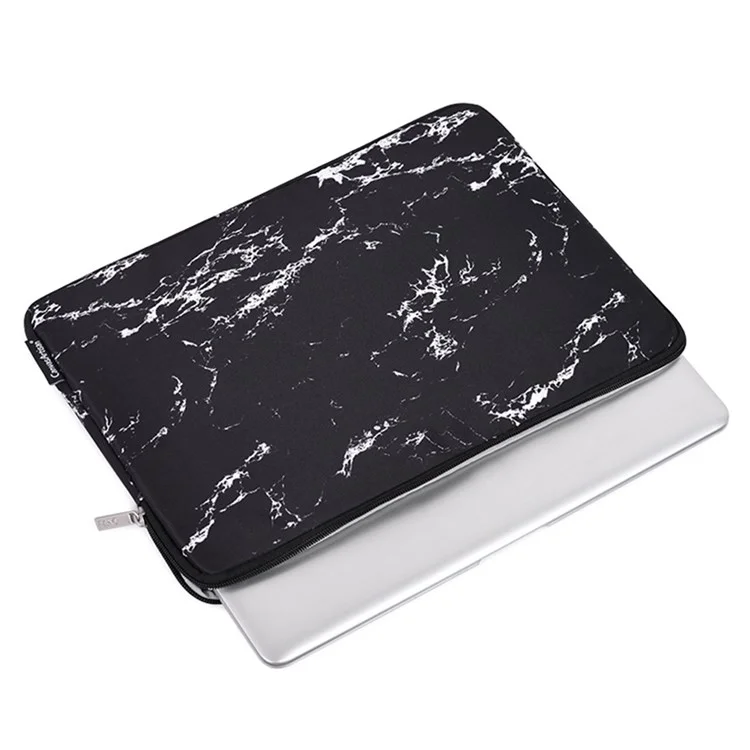CANVASARTISAN H32-01 Marble Pattern Portable Sleeve Bag for 15 inch Laptops Waterproof Carry Case Shockproof Notebook Slim Bag - Black