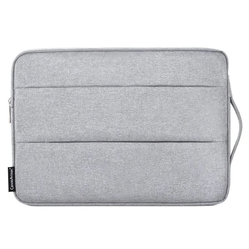 CANVASARTISAN L25-88 Shockproof Carry Case for 11 inch Laptops Anti-Scratch Slim Case Notebook Sleeve Bag with Dual Pouch/Handle Strap - Light Grey