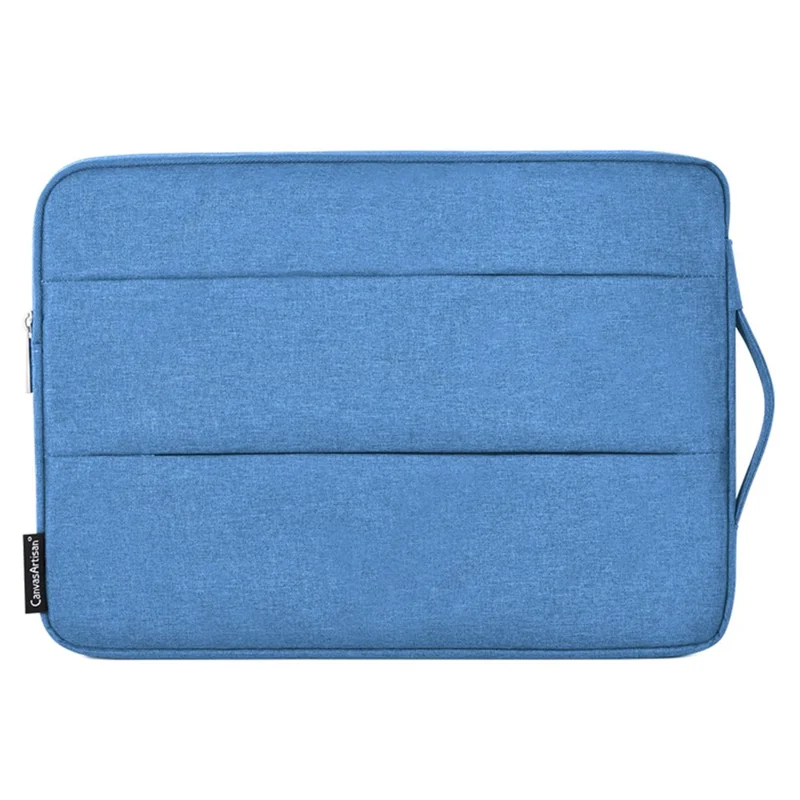 CANVASARTISAN L25-88 Stootvaste draagtas voor 11 inch laptops, krasbestendige dunne hoes, notebooksleeve met dubbele zak/handgriep - Blauw
