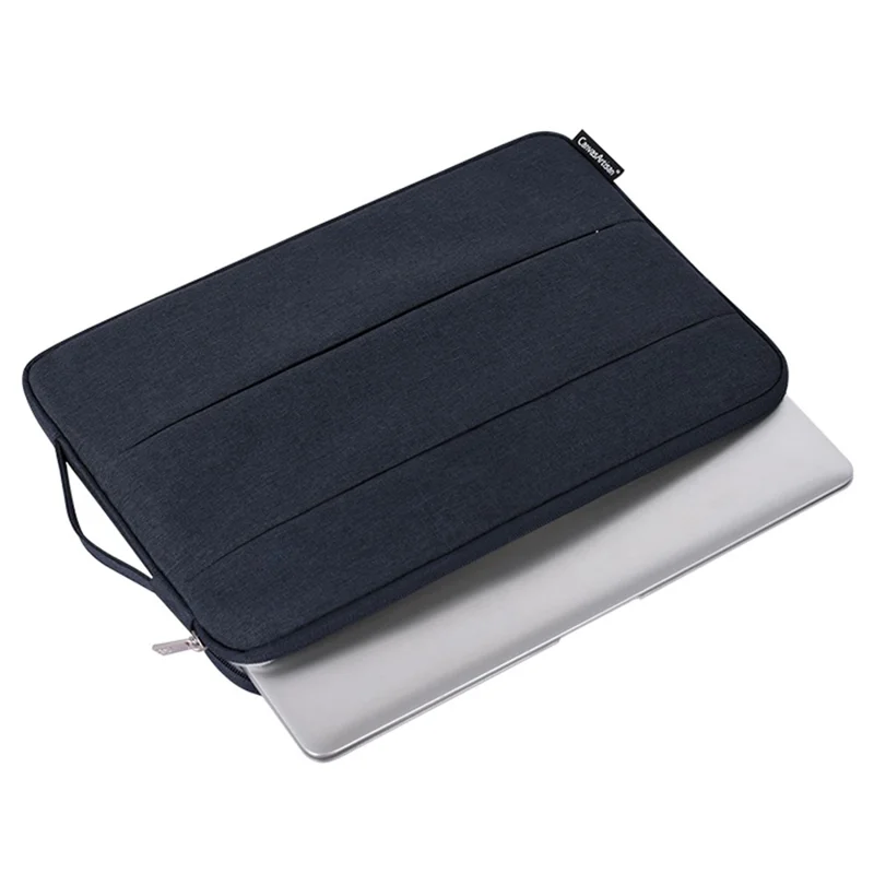 CANVASARTISAN L25-88 Stootvaste draagtas voor 11 inch laptops, krasbestendige dunne hoes, notebooksleeve met dubbele zak/handgriep - Blauw