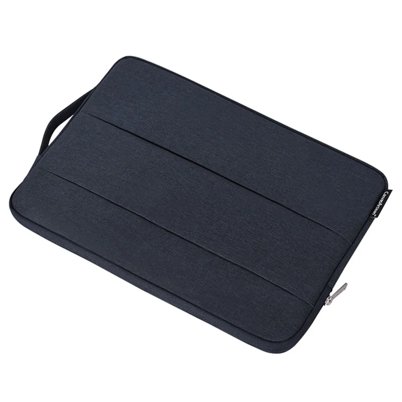CANVASARTISAN L25-88 Anti-Scratch Slim Case for 14 inch Laptops Portable Carry Case with Dual Pouch/Handle Strap Notebook Shockproof Sleeve Bag - Black
