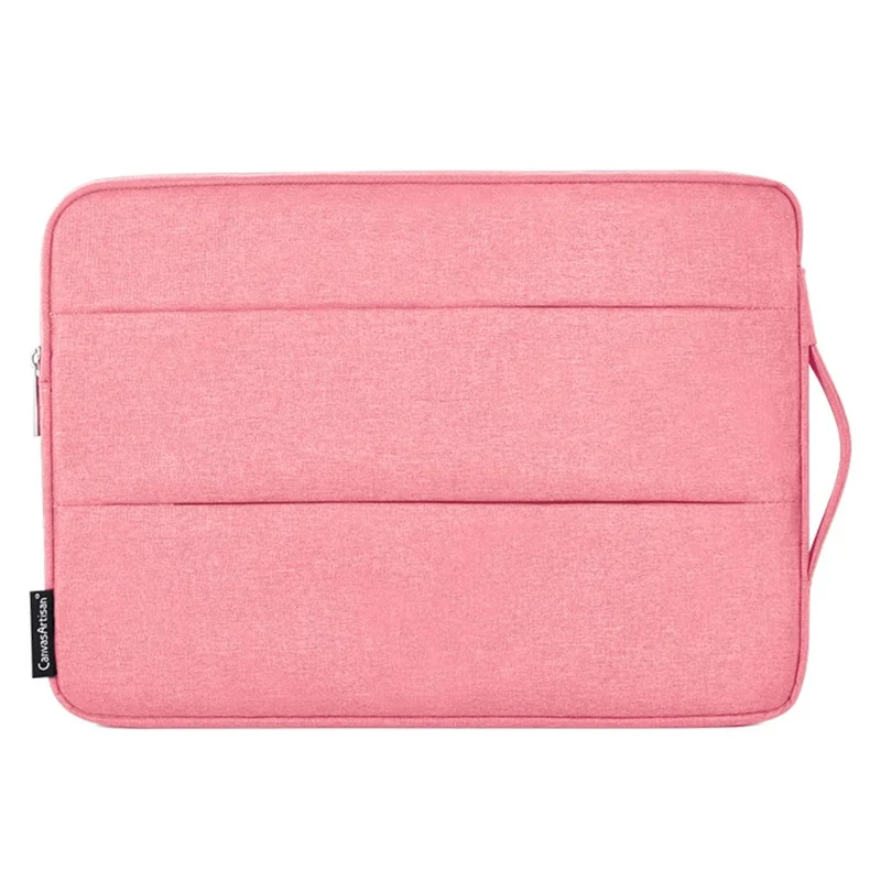 CANVASARTISAN L25-88 Scratch Resistant Sleeve Bag for 15 inch Laptops Portable Slim Case with Dual Pouch/Handle Strap Notebook Shockproof Carry Case - Pink