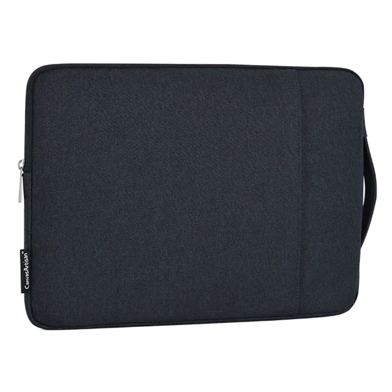 CANVASARTISAN L25-89 Shockproof Portable Zippered Bag for 13 inch Notebook Storage Sleeve Bag Business Style Laptops Carry Case with Handle Strap - Light Grey