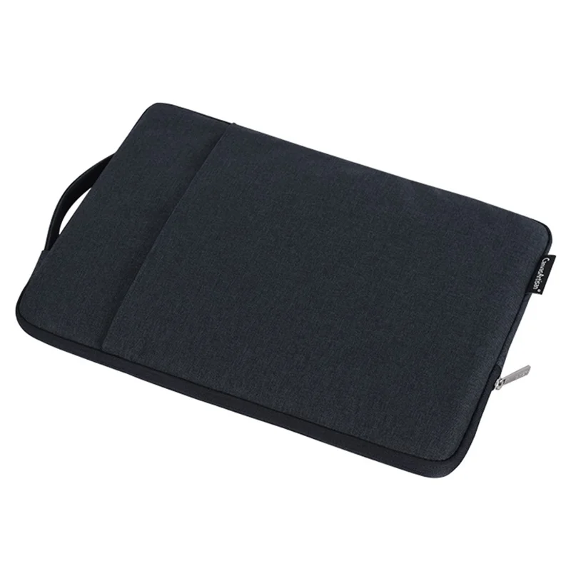 CANVASARTISAN L25-89 Shockproof Portable Zippered Bag for 13 inch Notebook Storage Sleeve Bag Business Style Laptops Carry Case with Handle Strap - Light Grey