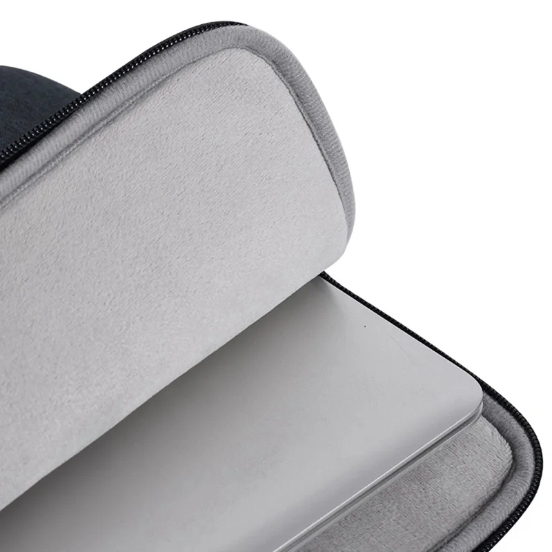 CANVASARTISAN L25-89 Shockproof Portable Zippered Bag for 13 inch Notebook Storage Sleeve Bag Business Style Laptops Carry Case with Handle Strap - Light Grey