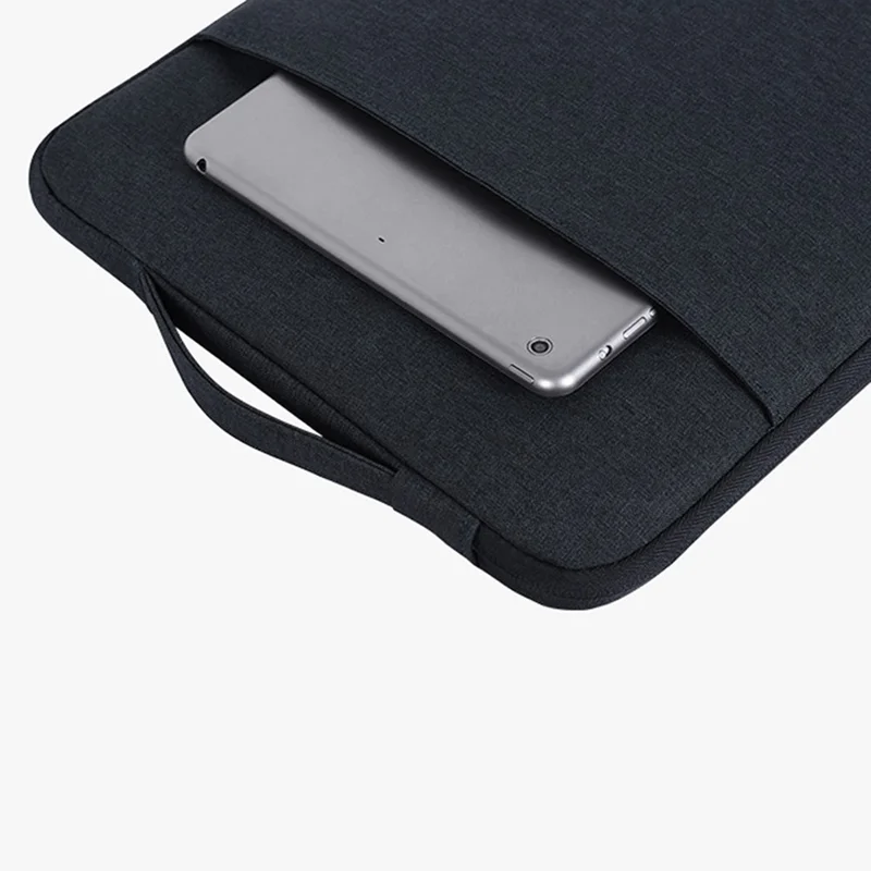 CANVASARTISAN L25-89 Shockproof Portable Zippered Bag for 13 inch Notebook Storage Sleeve Bag Business Style Laptops Carry Case with Handle Strap - Light Grey