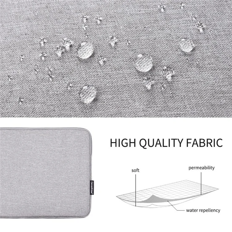 CANVASARTISAN L25-53 Business Style Shockproof Carry Case for 13 inch Laptops Protector Anti-Scratch Notebook Sleeve Bag - Light Grey