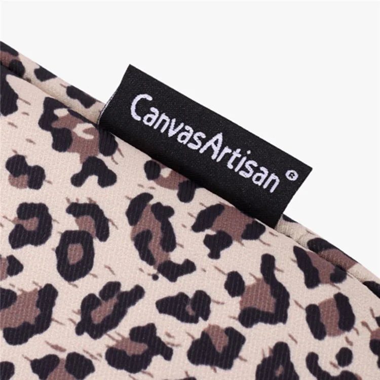 CANVASARTISAN H31-11 Shockproof Portable Carry Case for 11-inch Laptops Scratch Resistant Storage Bag Leopard Printed Waterproof Sleeve Bag - Yellow