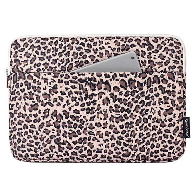 CANVASARTISAN H31-11 Portable Carry Case for 13-inch Laptops Shockproof Sleeve Bag Leopard Printed Water Resistant Slim Bag - Yellow