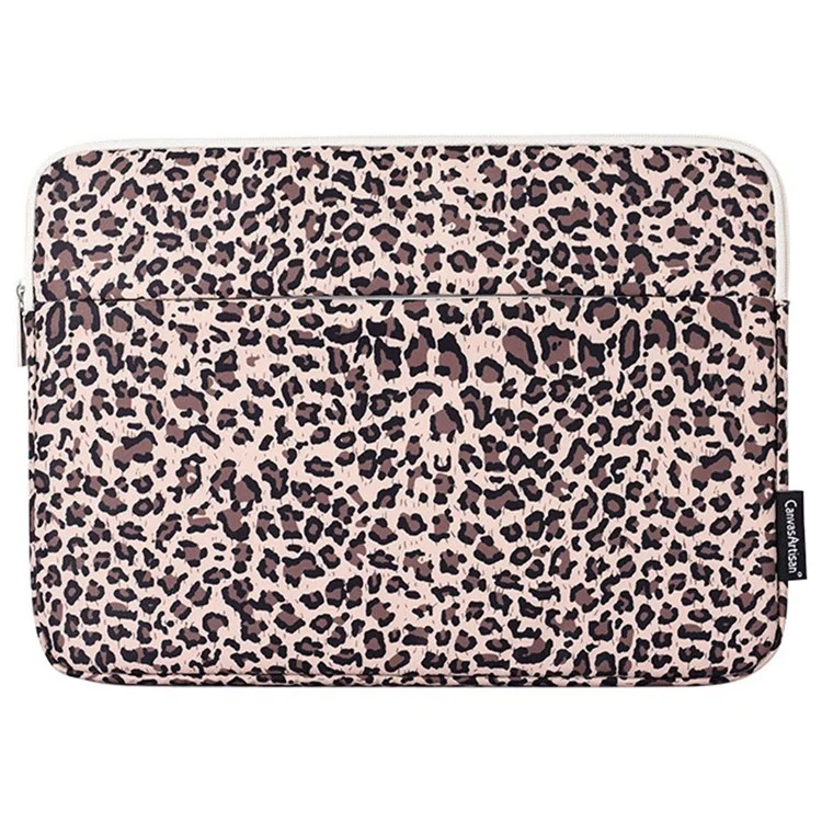 CANVASARTISAN H31-11 Portable Carry Case for 13-inch Laptops Shockproof Sleeve Bag Leopard Printed Water Resistant Slim Bag - Yellow