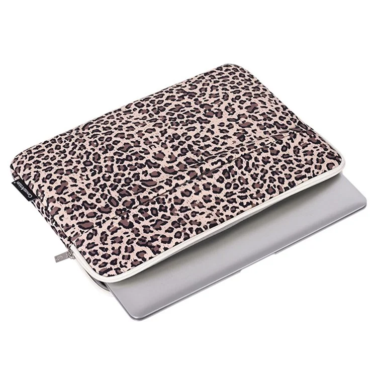 CANVASARTISAN H31-11 Portable Carry Case for 13-inch Laptops Shockproof Sleeve Bag Leopard Printed Water Resistant Slim Bag - Yellow