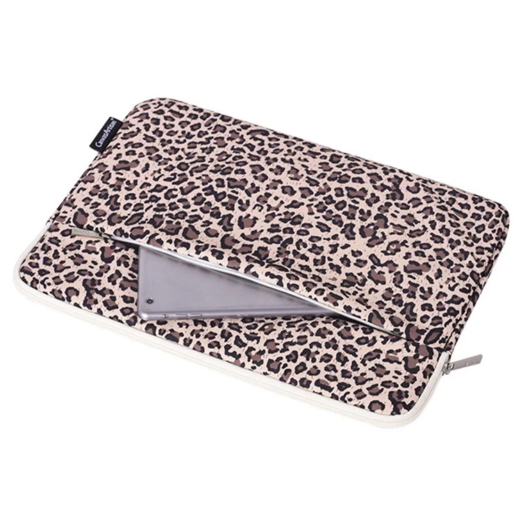 CANVASARTISAN H31-11 Portable Carry Case for 13-inch Laptops Shockproof Sleeve Bag Leopard Printed Water Resistant Slim Bag - Yellow