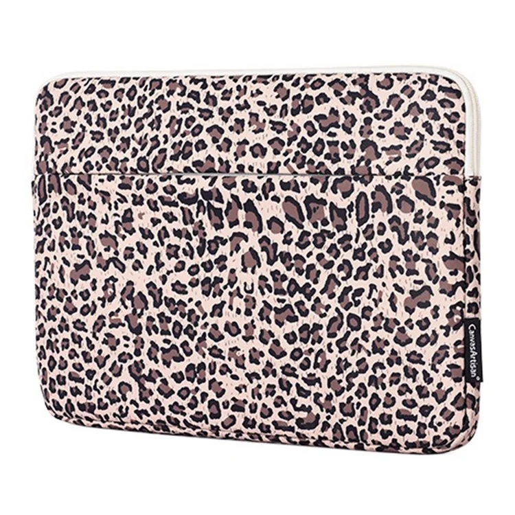 CANVASARTISAN H31-11 Portable Carry Case for 13-inch Laptops Shockproof Sleeve Bag Leopard Printed Water Resistant Slim Bag - Yellow