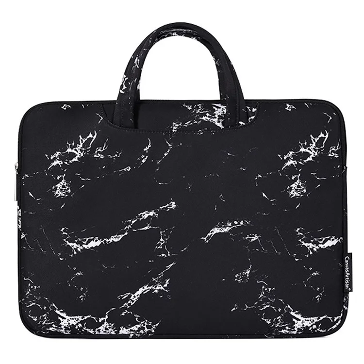 CANVASARTISAN H32-B01 Marble Pattern 15-inch Zipper Laptop Bag Computer Notebook Carrying Pouch Handbag - Preto