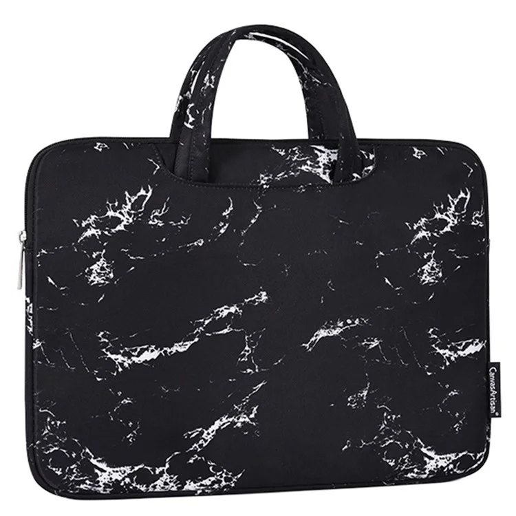 CANVASARTISAN H32-B01 Marble Pattern 15-inch Zipper Laptop Bag Computer Notebook Carrying Pouch Handbag - Preto