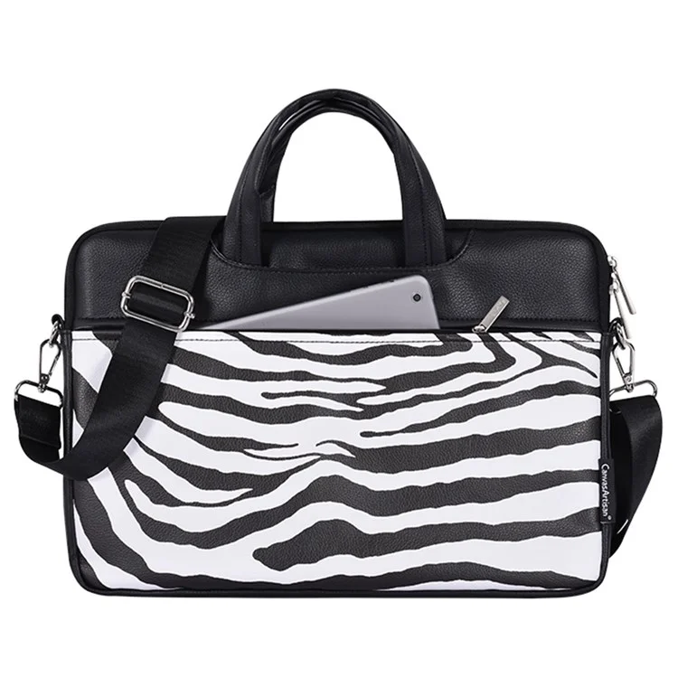 Canvasartisan G33-c24 da 13 "per Spalla Per Laptop Per Macbook in Pelle Zebra Zebra Zebra Tasca Tascabile Tasca