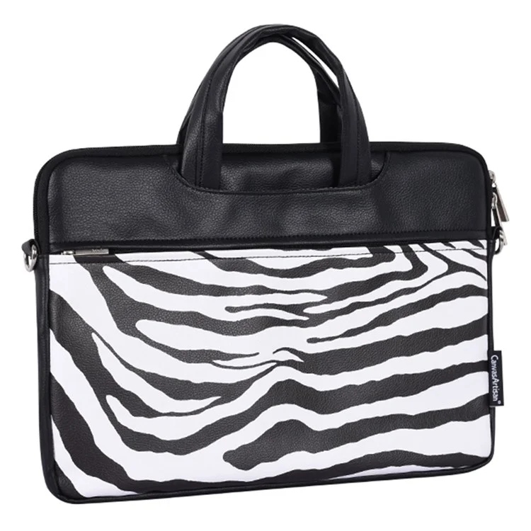 Canvasartisan G33-c24 da 13 "per Spalla Per Laptop Per Macbook in Pelle Zebra Zebra Zebra Tasca Tascabile Tasca