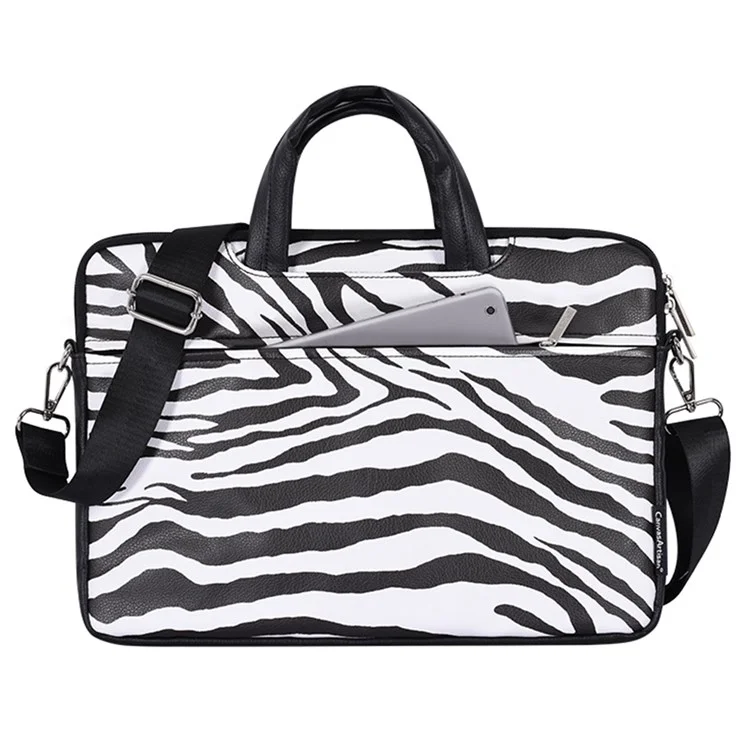 CanvasArtisan G33-C23 13 "Laptop Handtasche Für Macbook PU-Leder Zebra Muster Durable Notebook Computer Beutelhülse