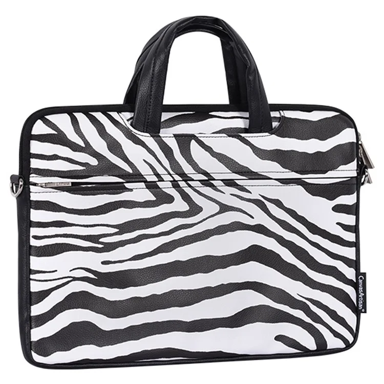 CanvasArtisan G33-C23 13 "Laptop Handtasche Für Macbook PU-Leder Zebra Muster Durable Notebook Computer Beutelhülse