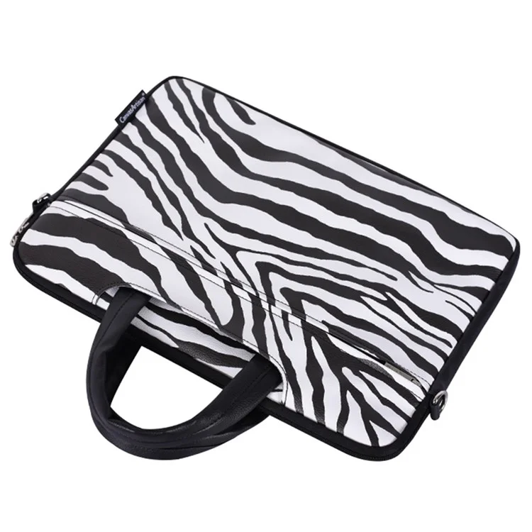CanvasArtisan G33-C23 13 "Laptop Handtasche Für Macbook PU-Leder Zebra Muster Durable Notebook Computer Beutelhülse
