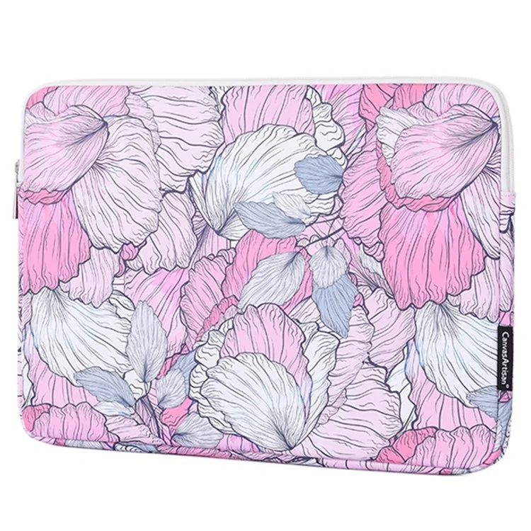 Canvasan G56-T0111 De 13 Polegadas Laptop Manga Flor Impresso PU Couro Loading Case Com Saco Pequeno