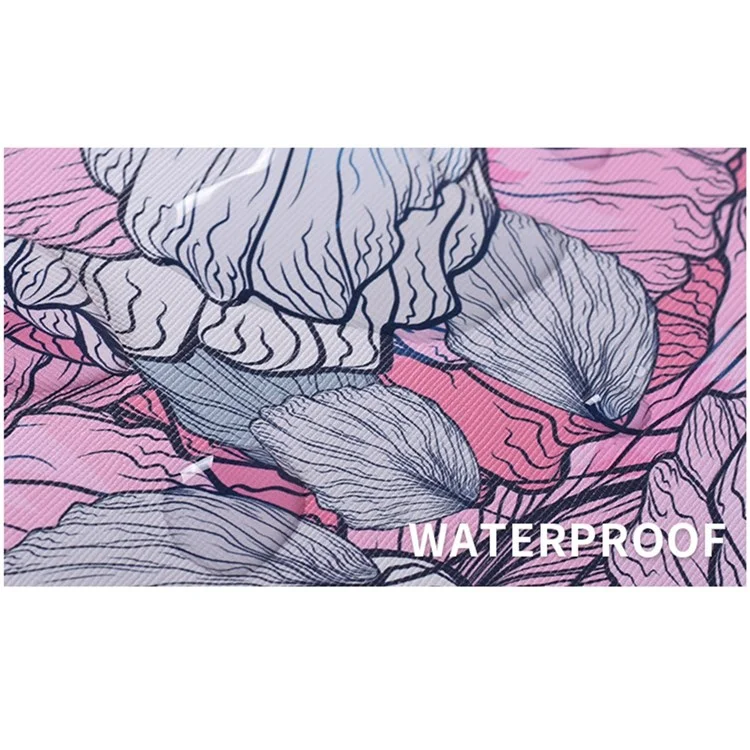 Canvasan G56-T0111 De 13 Polegadas Laptop Manga Flor Impresso PU Couro Loading Case Com Saco Pequeno