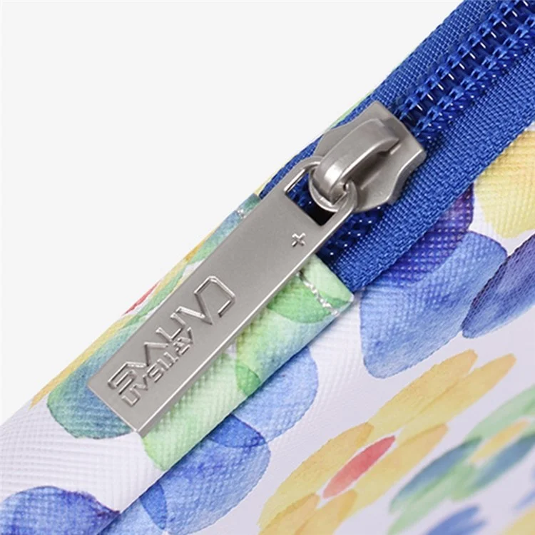 Canvasan G51-T0121 2 Em 1 Saco De Laptop Set 12 Polegadas De Flor Grande Pintura Aquarela Caso Protetor De Pintura Com Armazenamento De Cabo De Alimentação Saco Pequeno