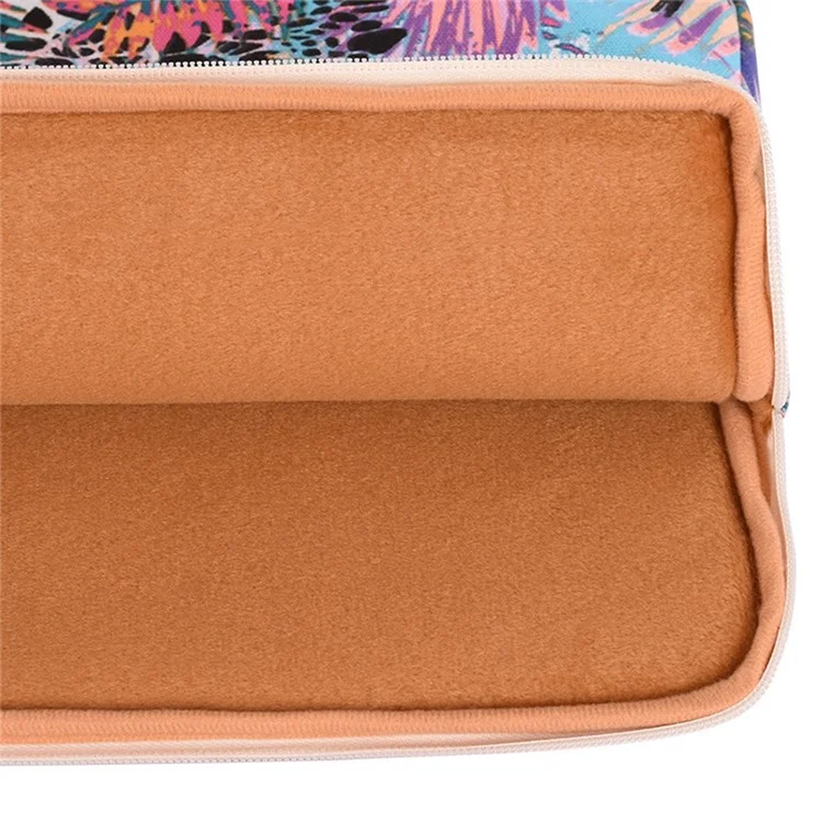 CANVASARTISAN T50 stoßfeste Tragetasche für 13-Zoll-Laptops, bedrucktes Blättermuster, schlanke Canvas-Tasche, tragbare Sleeve-Tasche