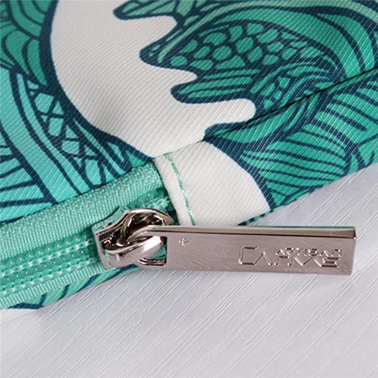 CANVASARTISAN H3-04 for 15-inch Notebook Computer Green Wave Pattern Laptop Sleeve Cover Protective Case