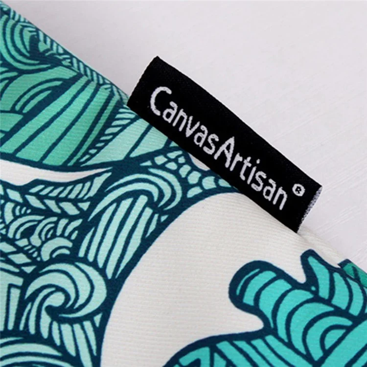 CANVASARTISAN H3-04 for 15-inch Notebook Computer Green Wave Pattern Laptop Sleeve Cover Protective Case