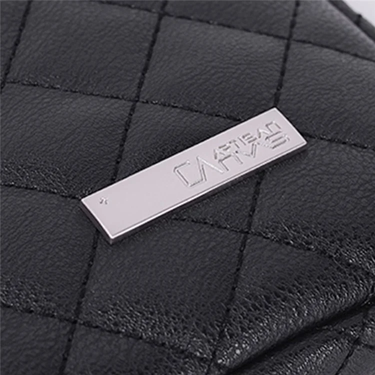 Canvasartisan L19-04 Rhombus De 12 Pulgadas Rhombus Texture Bolsa De Cremallera Impermeable PU Manga Laptop - Negro