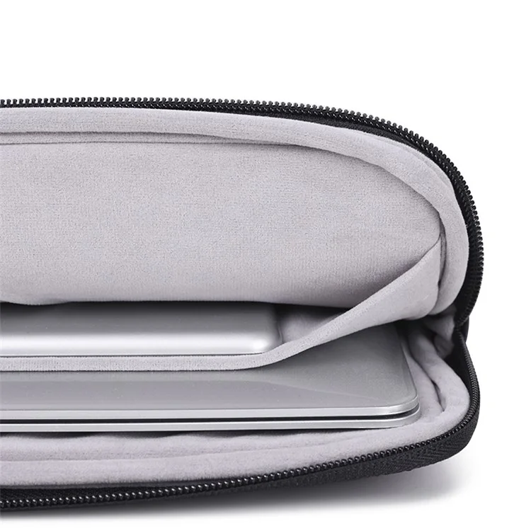 Canvasartisan L19-04 Rhombus De 12 Pulgadas Rhombus Texture Bolsa De Cremallera Impermeable PU Manga Laptop - Negro