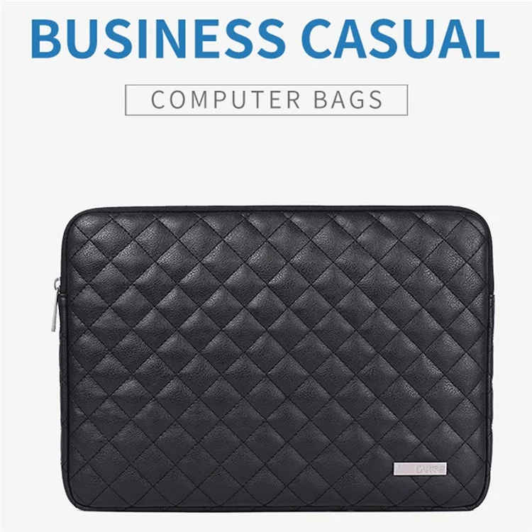 Canvasartisan L19-04 Rhombus Texture De 15 Pouces Carnet De 15 Pouces Couvercle De Protection Pour Ordinateur Portable Coque De Protection PU - Le Noir